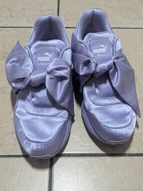 Puma X Fenty Bow Sneaker Satin Lavender Purple Size 8 Pre-Owned